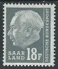 1957 GERMANIA SARRE PRESIDENTE HEUSS 18 F MH * - G45 - Ongebruikt