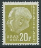 1957 GERMANIA SARRE PRESIDENTE HEUSS 20 F MNH ** - G45 - Neufs