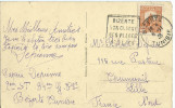 CARTE POSTALE 1938 AVEC CACHET DAGUIN DE BIZERTE - Storia Postale