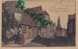 LITHOGRAPHIE: Meldorf In Holstein, Burgstrasse, Um 1912 - Meldorf