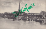 Lübeck-Travemünde,  St. Lorenzkirche Mit Alten Häusern An Der "Voderreihe", Um 1906 - Lübeck-Travemünde