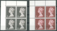 GREAT BRITAIN - 1969 Definitives High Valus Corner Blocks Of 4 - Blocks & Kleinbögen