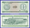 1985  CUBA  FOREIGN EXCHANGE NOTE  10 PESOS SERIES B  KRAUSE FX 8 UNC. CONDITION - Cuba