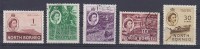 North Borneo 1954 Mi. 294, 296, 298, 300, 303 Queen Elizabeth & Various Designs MNH*/o - Bornéo Du Nord (...-1963)