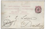 BELGICA ENTRO POSTAL BRUXELLES 1889 A DUISBURG - Sonstige & Ohne Zuordnung