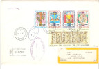 Carta Con Serie 952/8 Vaticano De 1993 - Briefe U. Dokumente