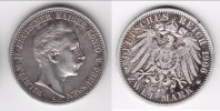 **** PRUSSIE - PRUSSIA - ALLEMAGNE - GERMANY - 2 MARK 1906 A WILHELM II - ARGENT - SILVER **** EN ACHAT IMMEDIAT !!! - 2, 3 & 5 Mark Argento