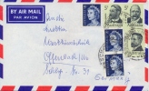 Australia 1970 Cover To Germany With 3 X 5 C. Queen Elizabeth II + 3 X 5 C. Australians Prime Ministers - Covers & Documents