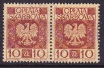 POLAND Revenue 10zl Pair - Plaatfouten & Curiosa