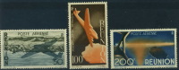 France, Réunion : Poste Aérienne N° 42 à 44 X Année 1947 - Aéreo