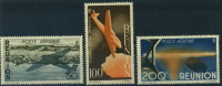 France, Réunion : Poste Aérienne N° 42 à 44 X Année 1947 - Airmail