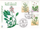 Algeria N° 1638 FDC Fleur Flore Flora Plantes Médicinales Medicinal Plants Globularia Vulgaris L Globulaire - Geneeskrachtige Planten