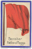 Sansibar - Nationalflagge - Keine Ansichtskarte - Grösse Ca. 14 X 9 Cm - Etwa 1920 Handgemalt Auf Dünnem Karton - Tanzanie