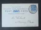 Neuseeland / NZ 1895 Ganzsache Post Card Mit Firmenzudruck! Faculty Of Medicine. Sauberer Dunedin Stempel. Hospital - Lettres & Documents