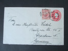 Australien / Victoria Ausgabe 1886 Ganzsache Mit Zusatzfrankatur Nr. 100. Verwendet 1899. Ankunft.St. Dresden Neustadt - Brieven En Documenten