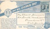 Canada -Bell Centennial 1947 Cover - Enveloppes Commémoratives