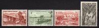 AFRIQUE OCCIDENTALE -  1947 Scott# 37+38+39+40 * - Unused Stamps