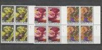 Lotje Plaatnummers Ocb 1463 ==> 1465 In Blok Van 4 Met Plaatnummer - 1971-1980