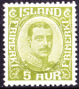 Iceland Christian X  5 Aur MNH Scott 112. - Unused Stamps