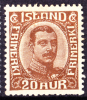 Iceland Christian X  20 Aur MH Scott 119. - Neufs