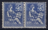 France: Yn Nr 114 MH/*, Paire Avec  Charnière , Mit Falz,  Signed/ Signé - Unused Stamps