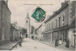 Carte Postale Ancienne De : SANCERGUES - La Grande Rue Et L'Eglise - Sancergues