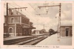 Carte Postale Ancienne De COURVILLE - La Gare - Courville