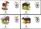 Togo Togolaise WWF W.W.F. 1996 Duikers FDC Set X4 Fauna - FDC