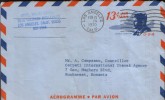 United States - Postal Stationery Cover(aerogramme) Circulated In 1970 To Romania From California,Los Angeles - 1961-80