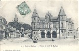 NORD PAS DE CALAIS - 62 - PAS DE CALAIS - AUXI LE CHATEAU - Hôtel De Ville Et église - Petit Accroc Gauche - Auxi Le Chateau