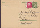 Germany Deutsches Uprated Reich Postal Stationery Ganzsache Entier 5 Pf Hindenburg FLENSBURG 1929 ODENSE Denmark (2 Scan - Postcards