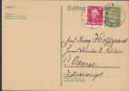Germany Deutsches Uprated Reich Postal Stationery Ganzsache Entier 5 Pf Hindenburg FLENSBURG 1929 ODENSE Denmark (2 Scan - Cartes Postales