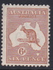 Australia 1931-47 Kangaroos CofA Watermark 6d Chestnut 132 Mint - Ongebruikt