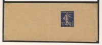 ENTIER POSTAL # BANDE POUR JOURNAUX  # SEMEUSECAMEE # 10 CENTIMES BLEU  # ANNEE 1937 # - Streifbänder