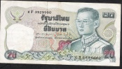 THAILAND  P88i 20 BAHT  1981 #4F   Signature 60  VF NO P.h. ! - Tailandia