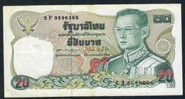 THAILAND  P88i 20 BAHT  1981 #5F. Signature 60  VF NO P.h. ! - Thaïlande