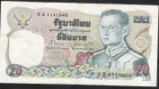 THAILAND  P88j 20 BAHT  1981 #5A  Signature 62 VF NO P.h. ! - Tailandia