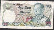 THAILAND  P88k 20 BAHT  1981 #2E  Signature 64 VF NO P.h. ! - Tailandia