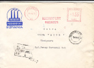 AMOUNT 1.55, MACHINES FACTORY, BUCHAREST, RED MACHINE STAMPS ON REGISTERED COVER, 1970, ROMANIA - Storia Postale