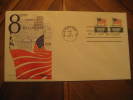 Chicago 1971 Flag Pair 2 Stamp Imperforated Up And Down Fdc Cover USA - Briefe