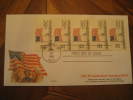 Waubeka 1985 Flag Booklet Fdc Cover USA - Briefe