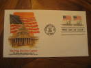 Secaucus 1987 Flag The Capitol Fdc Cover USA - Briefe