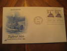 Long Beach 1988 Tugboat 1900s Boat Ship Pair 2 Stamp Imperforated Up And Down Fdc Cover USA - Other (Sea)