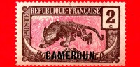 CAMERUN - Usato - 1921 - Simboli Del Paese - Panthera-tusks O.p Cameroun - 2 - Usados