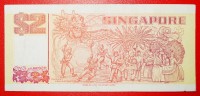 * GREAT BRITAIN: SINGAPORE  2 DOLLARS (1990, 1991) SHIP AND DRAGON!LOW START  NO RESERVE! - Singapour