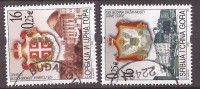 2003  3140-41  WAPPEN JUGOSLAVIJA JUGOSLAWIEN SRBIJA SERBIEN CRNA GORA MONTENEGRO UNABHAENGIGKEIT  USED - Used Stamps