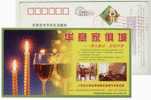 China 2006 Huayi Furniture Advertising Pre-stamped Card Wine Drinking - Vinos Y Alcoholes