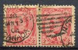 Canada 1903 2 Cent King Edward VII Issue #90vii Pair - Used Stamps