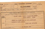 Télégrammes Pour DIJON, De 1954, Annotation Au Verso - Telegraph And Telephone