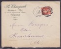 France Type Semeuse Sur Lettre - 1906-38 Säerin, Untergrund Glatt